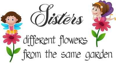 Littlebuds 70 cm Twin Sister Removable Sticker(Pack of 1)