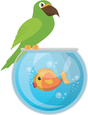 Wallzone 60 cm Aquarium Removable Sticker(Pack of 1)