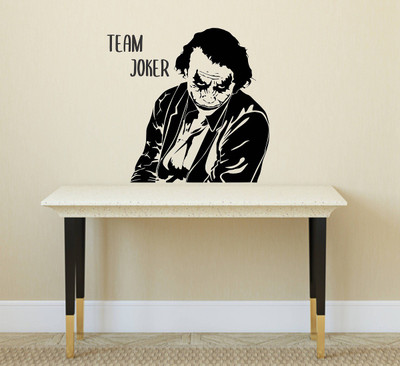 Wallzone 50 cm Team Joker Removable Sticker(Pack of 1)
