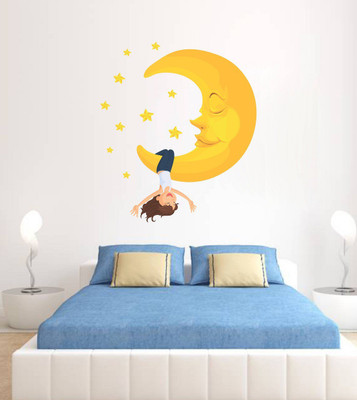 Wallzone 70 cm Happy Kid Removable Sticker(Pack of 1)
