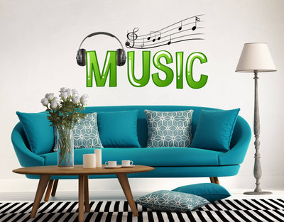 Wallzone 70 cm Music Removable Sticker(Pack of 1)