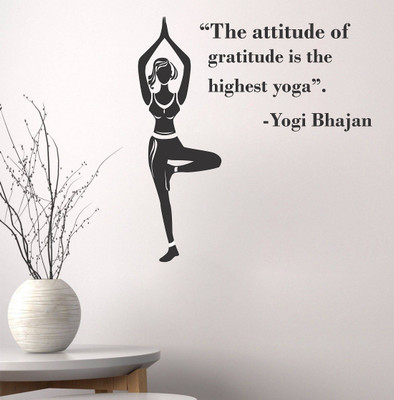 Wallzone 70 cm Yoga Removable Sticker(Pack of 1)