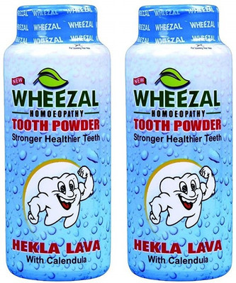 WHEEZAL HEKLA LAVA TOOTH POWDER(200 g, Pack of 2)
