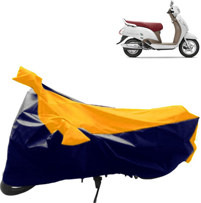 aksmit Two Wheeler Cover for Suzuki(Access SE, Blue, Yellow)