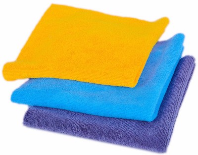 ULTRASTAR Microfiber Vehicle Washing  Cloth(Pack Of 3, 280 GSM)