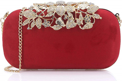 Divastri Party Red  Clutch