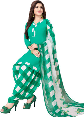 Fashion Valley Crepe Printed Salwar Suit Material(Unstitched)