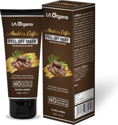LA Organo Coffee Peel Off Mask With Tea Tree & Aloe Vera Extracts For Anti-Pollution & Reduces Dark Circles(100 g)