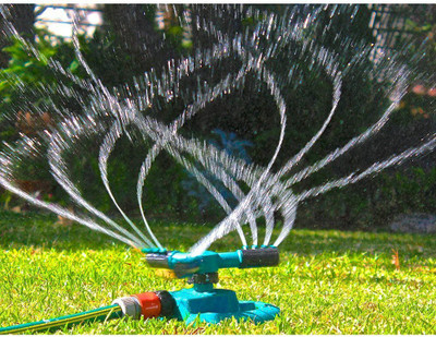 Hauck 3 Arm 360 ° Sector Rotating Water Sprinkler Garden Pipe 1 L Hose-end Sprayer