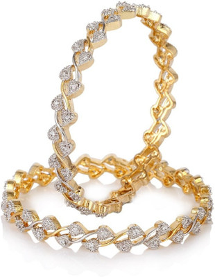 Embroco Metal Bangle Set(Pack of 2)
