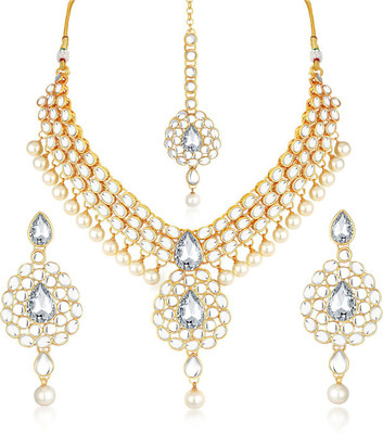 Sukkhi Alloy Gold-plated Gold Jewellery Set(Pack of 1)