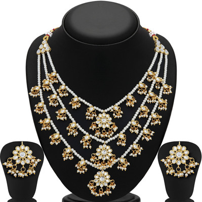 Sukkhi Alloy Gold-plated Gold Jewellery Set(Pack of 1)