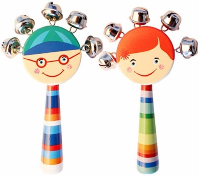 Sri Balajee Cartoon Baby Kids Hand Shake Bell Ring Rattle Toddler Music Toy Child Hand Jingle Shaking Bell Newborn Gifts Rattle Rattle (Multicolor) Rattle(Brown)