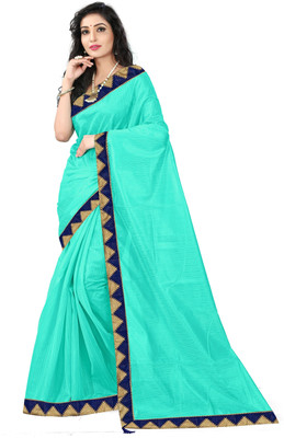 Divastri Solid/Plain Bollywood Cotton Silk Saree(Green)