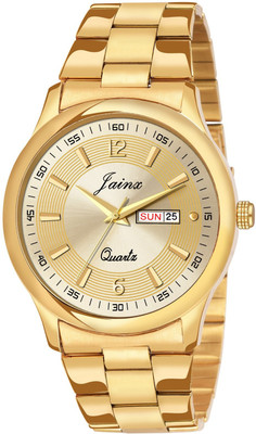 JAINX Premium Gold Day & Date Function Dial Analog Watch  - For Men