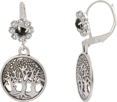 SILVER SHINE Pretty Forest Diamond Studded Bali Alloy Clip-on Earring