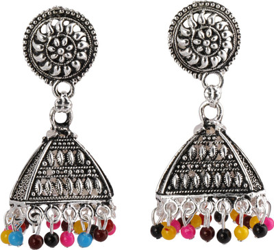 SILVER SHINE Pretty Round Triangle Alloy Jhumki Earring