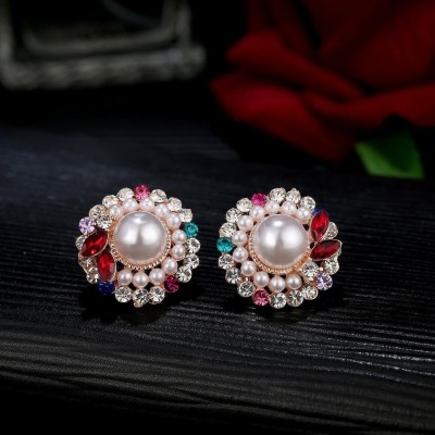Jewels Galaxy Luxuria Pearl Alloy Stud Earring