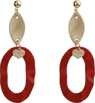Shreenathji Jewellers Attractive Red Latest Design Collection Drop Earrring For Girls And Women Alloy Drops & Danglers