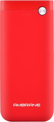 Ambrane 20000 mAh Power Bank (Fast Charging, 10 W)  (Red, Lithium Polymer)