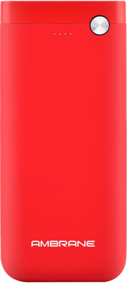 Ambrane 20000 mAh Power Bank (Fast Charging, 10 W)  (Red, Lithium Polymer)