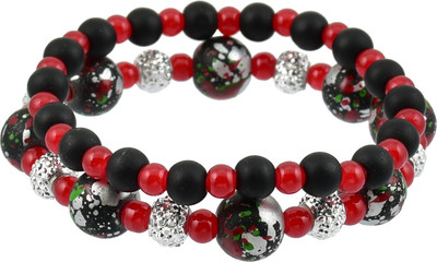 HIGH TRENDZ Glass Beads Bracelet Set(Pack of 2)
