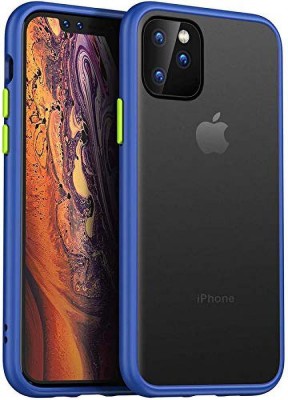 kinshu Back Cover for Apple iPhone 11 pro Matte Rubberised Finish Frosted Hard Back Shell Case Cover(Blue, Dual Protection, Pack of: 1)