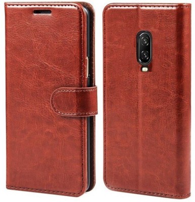 ELEF Wallet Case Cover for Vintage Leather Flip with Wallet and Stand for Oppo k3(Brown, Dual Protection, Pack of: 1)