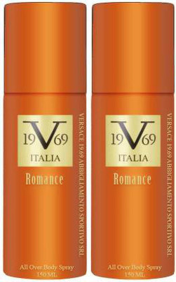 v 19.69 italia TWO ROMANCE Body Spray - For Men & Women(300 ml, Pack of 2)