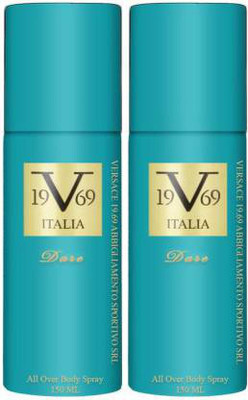 v 19.69 italia TWO DARE Body Spray - For Men & Women(300 ml, Pack of 2)