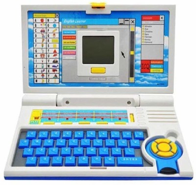 Shiv 20 Fun Activities & Games in Laptop Notebook Computer Toy for Kids, Best English Learner Laptop.(Blue)