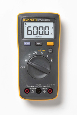 FLUKE 107 Palm Sized Digital Multimeter Digital Multimeter(Black, Yellow 6000 Counts)
