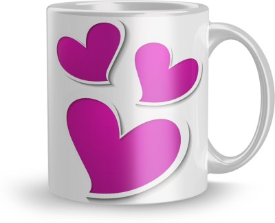 Gift4You Happy Hug Day Colorful Design Ceramic Printed Coffee And Tea Gift on Boyfriend Girlfriend Husband Wife Spouse Birthdays, Valentines Day, Anniversary, Monthsary for Couples (1560 ) Ceramic Coffee Mug(330 ml)