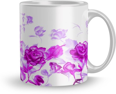 Gift4You Red Rose Colorful Design Ceramic Printed Coffee And Tea Gift on Boyfriend Girlfriend Husband Wife Spouse Birthdays, Valentines Day, Anniversary, Monthsary for Couples (1391 ) Ceramic Coffee Mug(330 ml)