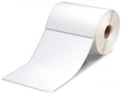 youtech 100MMX150MM (4inchX6inch) Barcode Label 1''up Thermal Paper Label (White) 1ROLL 250 LABELS set of 1 Roll Labels In Roll, Permanent Self Adhesive Paper Label(White)
