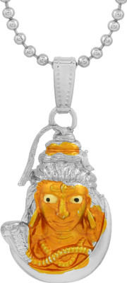 RN Gold and Silver Dual Plated Brass, Mahadeva with Snake Ganga Design, Bholenath Temple Jewellery for Men and women Gold-plated Brass Pendant