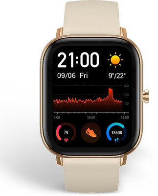 huami GTS 1,65 HD AMOLED Ultrathin and lightweight metal body Smartwatch(Beige Strap, Regular)