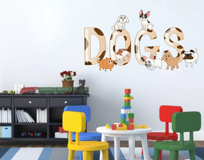 Littlebuds 70 cm Dog Removable Sticker(Pack of 1)