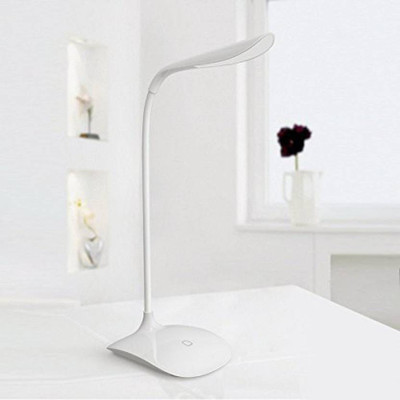 REXBURG Rechargeable Led Emergency Desk Table Lamp Student Reading Light Foldable G227 Study Lamp(33 cm, White)