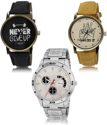 SWIFFIN New latest Designer Combo of 3 Analog Watch  - For Men