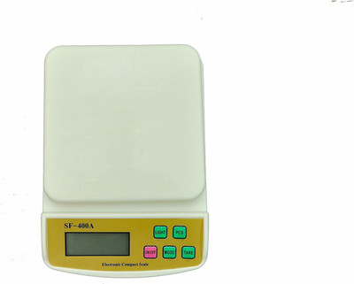 Perolike Compact Scale With Tare Function Sf 400A With Adaptor 10 Kg Digital Multi-Purpose Kitchen Weighing Scale Weighing Scale(White)