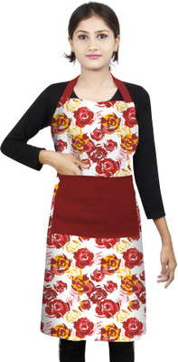 DECOTREE Cotton Home Use Apron - Free Size(Red, Single Piece)