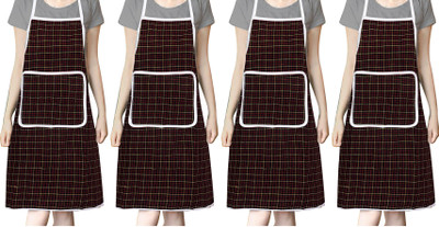 Flipkart SmartBuy Cotton Home Use Apron - Free Size (Multicolor, Pack of 4)