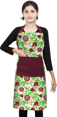 DECOTREE Cotton Home Use Apron - Free Size(Green, Single Piece)