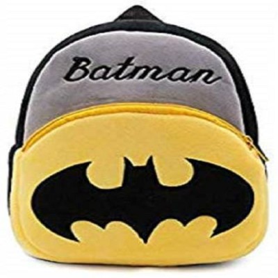 Lychee Bags Velvet Kids School Bag(Batman) 10 L Backpack(Yellow)