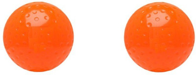 NIMBOLIYA PVC Dimple Turf Hockey Ball Training Practice Ball for Field/Outdoor Game Hockey Ball(Standard, Pack of 2, Orange)