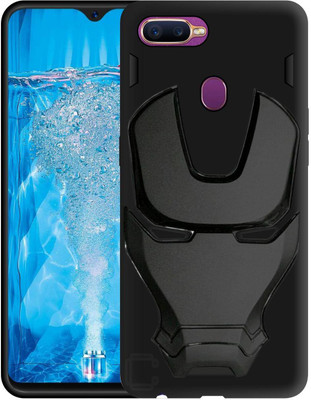 Case Creation Back Cover for OPPO F9 Pro(Black, 3D Case, Silicon)