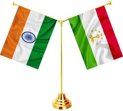 UNIQ India ,Tajikistan Rectangle Table Miniature Flag(Polyester)