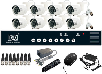 MX CCTV Cameras Kit 8 Channel Analog System w/ Analog Camera BNC DC pin & 1 DVR - Set 4 Security Camera(2 TB, 8 Channel)