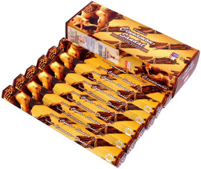 Bansiwal Cinnamon Sandal Fragrance 6 pkt of 20 Sticks Each (Contains 120 Incense Sticks/Natural Agarbatti) Cinnamon Sandal(20, Set of 6)